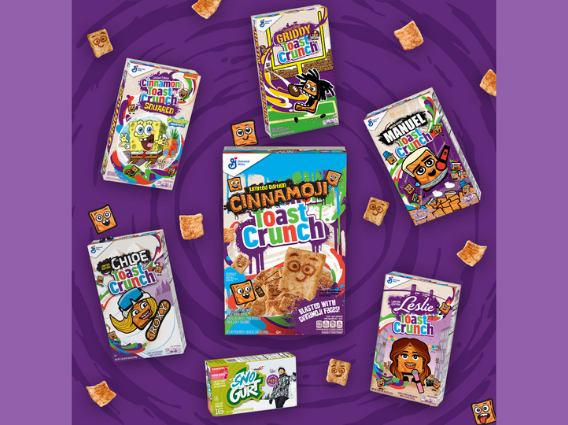Cinnamoji Toast Crunch cereal boxes